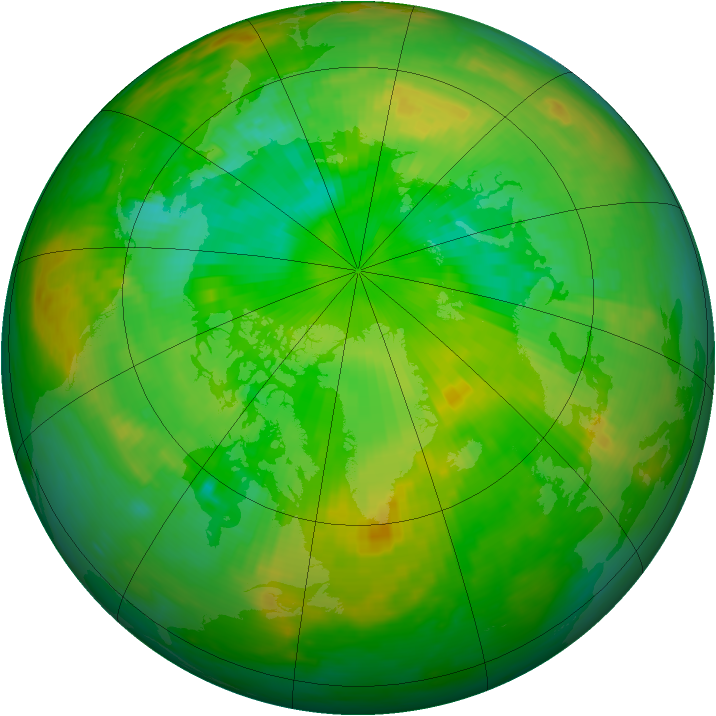 Arctic ozone map for 02 July 1989